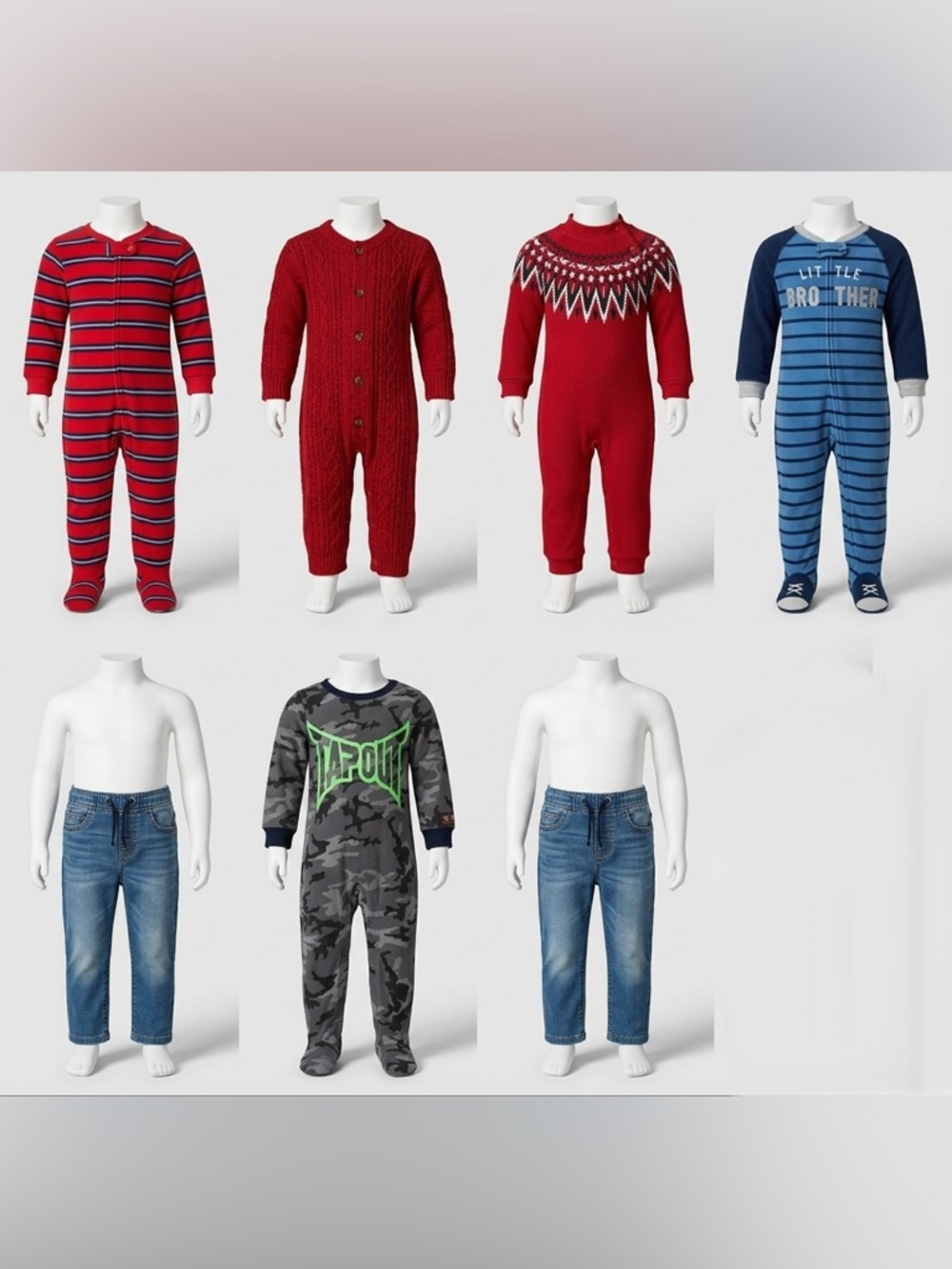 7 PC Boys Bundle footies & jeans